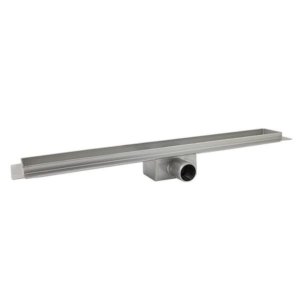 80 cm lineært bruseafløb, rustfrit stål, med Matrix-dæksel