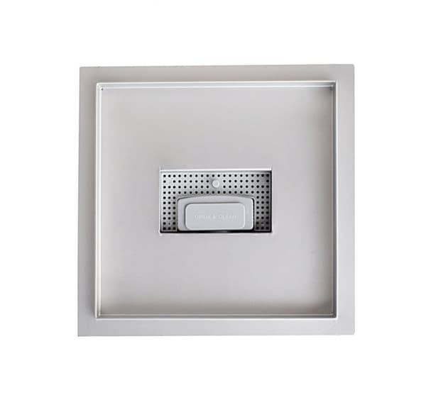 Fyrkantigt duschavlopp f�r kakel, inlopp 25x25cm, rostfritt st?l Befliesbar