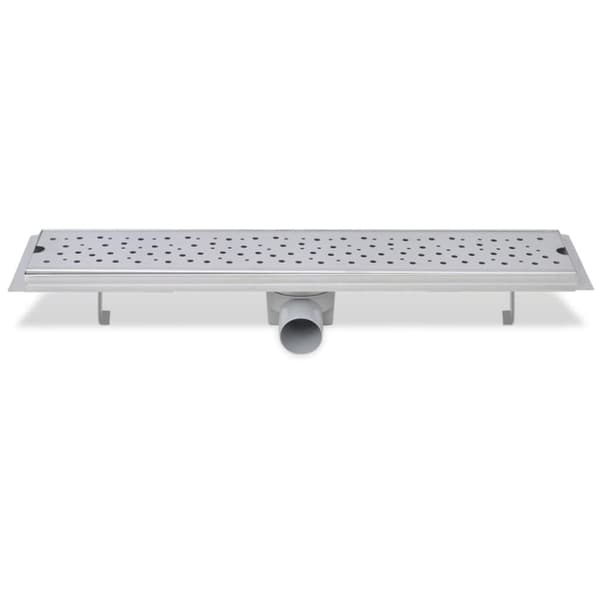 vidaXL lineært bruseafløb 630x140 mm rustfrit stål bobledesign -  Afløb