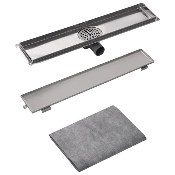 vidaXL Lineært bruseafløb 630x140 mm rustfrit stål -  Afløb