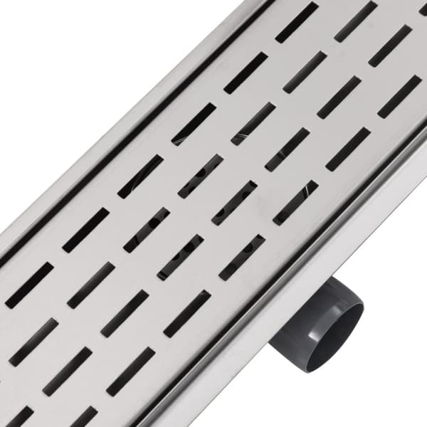 Afløb - Living Lineært bruseafløb linjedesign 830x140 mm rustfrit stål