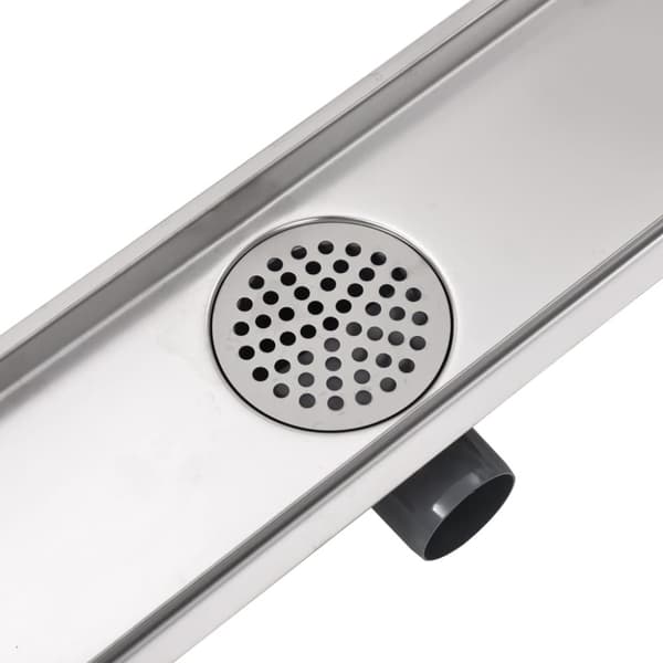 Lineært bruseafløb 530x140 mm rustfrit stål -  - Home & Living