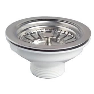 Wirquin SP2480050 korgsil för 1 skål diskbänk Ø90 mm utan bräddavlopp, vit