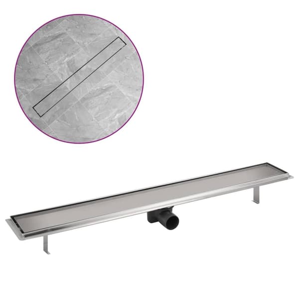 Avlång golvbrunn 930x140 mm rostfritt stål
