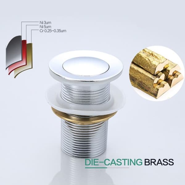 TD® Pop-up avlopp 8 cm Automatisk Pr Diskbänk utan bräddavlopp/ VVS tillbehör/