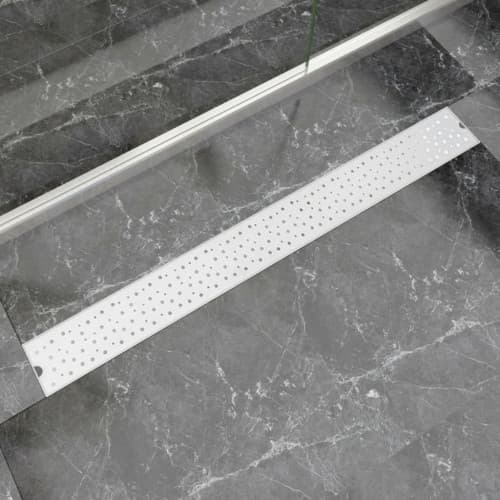 Avlång golvbrunn bubblig 1030x140 mm rostfritt stål