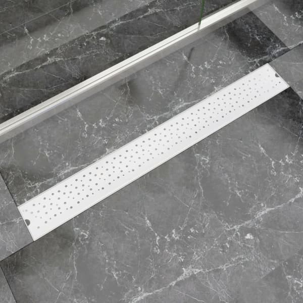 Avlång golvbrunn Bubblor 930x140 mm rostfritt stål