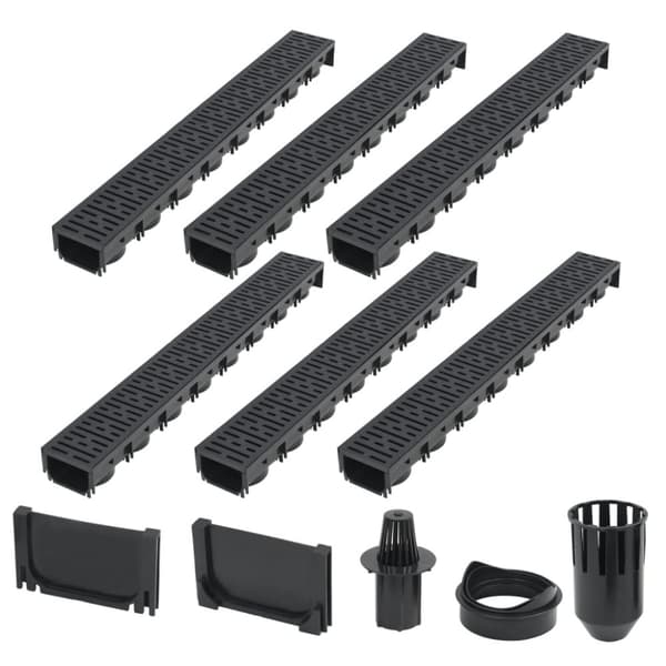 Markrännor 6 st plast 6 m