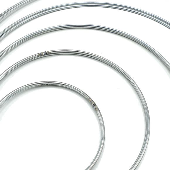 Metallringar - Silver Blank - Mixade storlekar - 10 st