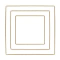 Miniatyrbild 1 av 2: 3 Guld fyrkantiga metallringar - 20, 25 och 30 cm