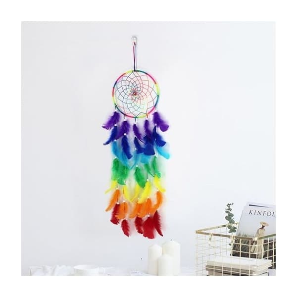 Attrape-Rêve - Regnbåge - 87 cm - Inredning - Drömfångare - Blandat