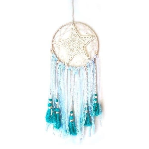 Macrame star drömfångare spetsband Drömfångare Drömfångare