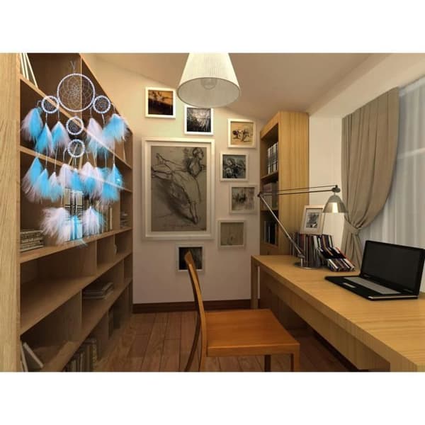 Jolie Dream Catcher - Hängande prydnad Drömfångare - Blå och Vit - Barnrum - 19,69 tum