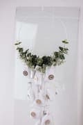 Miniatyrbild 4 av 4: Rayher hobbydrömfångare - 2505900 - Rayher metallring, macrame cirkel, 12 cm, 3 mm, belagd, vit,