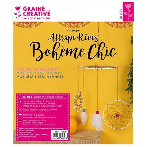 Kit för att göra en mobil - Bohemian chic drömfångare