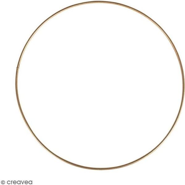 Metallring - Guld - 10 cm i diameter