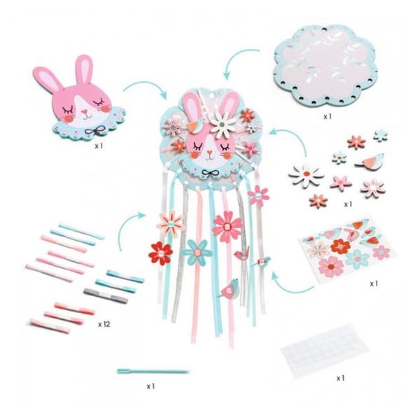 Drömfångare - DJECO - Drömmare - Kreativ kit - Från 4 år - Barnrum dekoration