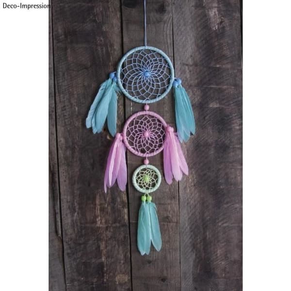 Dreamcatcher Kit - Rayher - Flerfärgad - 14x41cm - Färgglada fjädrar - För vuxna