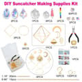 Miniatyrbild 2 av 11: Lollanda DIY Vindspel & drömfångare kit – 400 delar solfångare kristallpyssel, hantverk för fönsterdekoration och dekoration