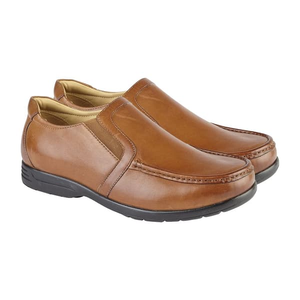 Roamers Mens Leather XXX Extra Wide Twin Gusset Casual Shoe