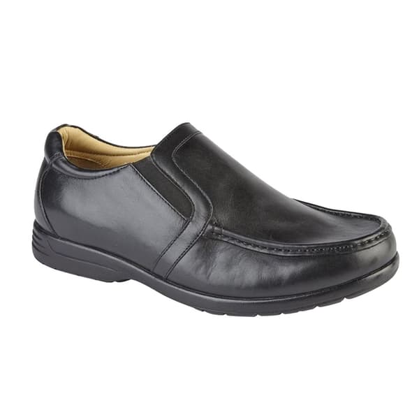 Roamers Mens Leather XXX Extra Wide Twin Gusset Casual Shoe