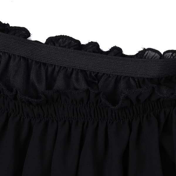 US Plus 11 Färger Dam Off Shoulder Solid Långärmad Chiffong Lös Mini Klänning