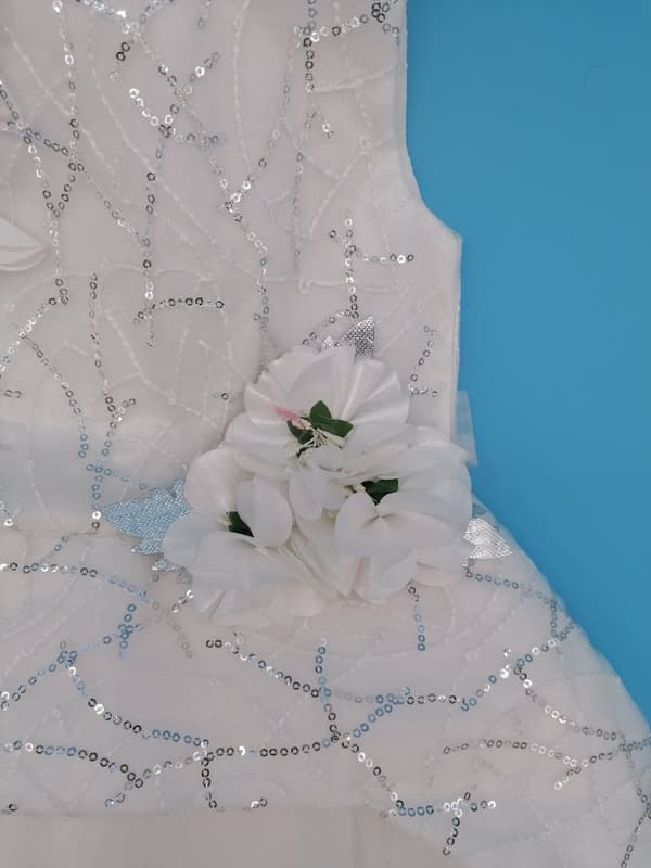 Delightful Embroidered Communion/Confirmation/Wedding  Girls Dress 4 Sizes