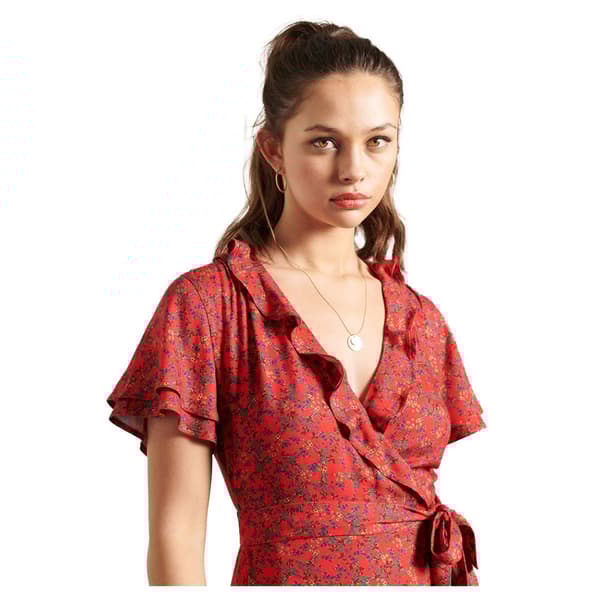 Superdry Pukeutua Summer Wrap Punainen M Nainen