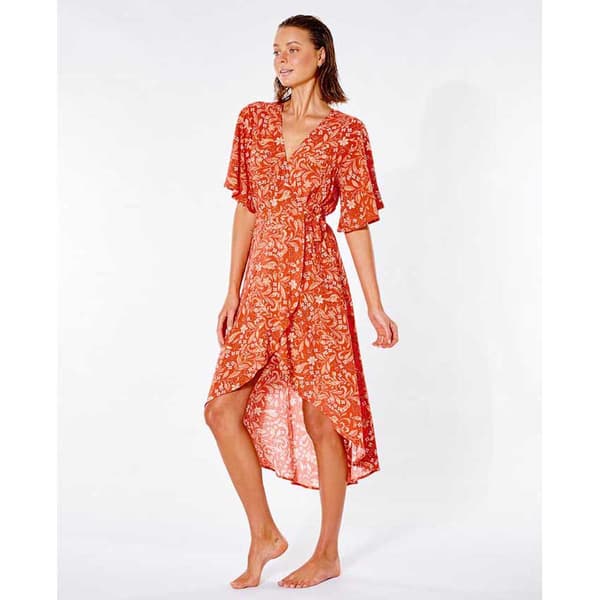 Rip Curl Lyhythihainen Mekko Lunar Tides Wrap Punainen 2XS Nainen