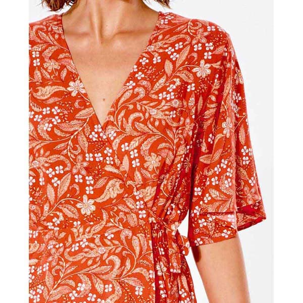 Rip Curl Lyhythihainen Mekko Lunar Tides Wrap Punainen 2XS Nainen