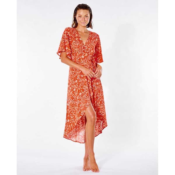 Rip Curl Lyhythihainen Mekko Lunar Tides Wrap Punainen 2XS Nainen