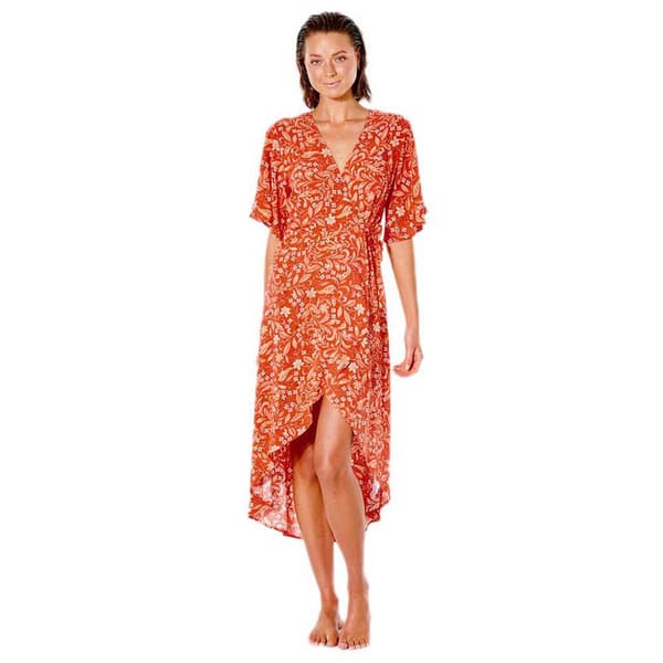 Rip Curl Lyhythihainen Mekko Lunar Tides Wrap Punainen 2XS Nainen