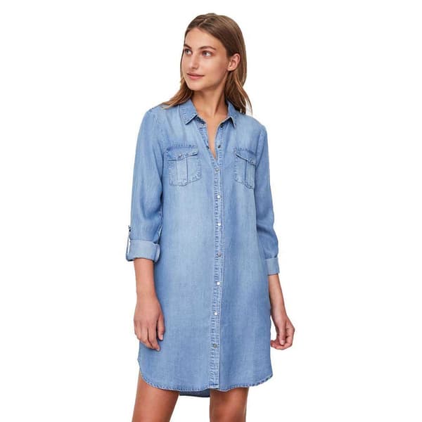 Vero Moda Kjole Silla Short Blå L Kvinde