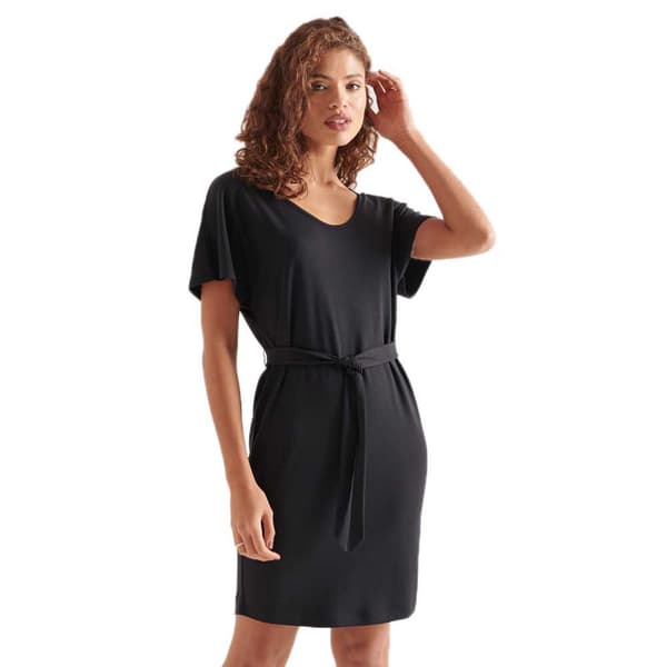 Superdry Kort Klänning The Waist Mini Svart XS Kvinna