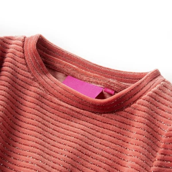 vidaXL Klänning med långa ärmar för barn medium rosa 92