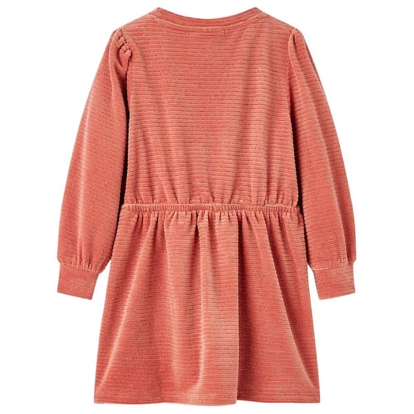 vidaXL Klänning med långa ärmar för barn medium rosa 92