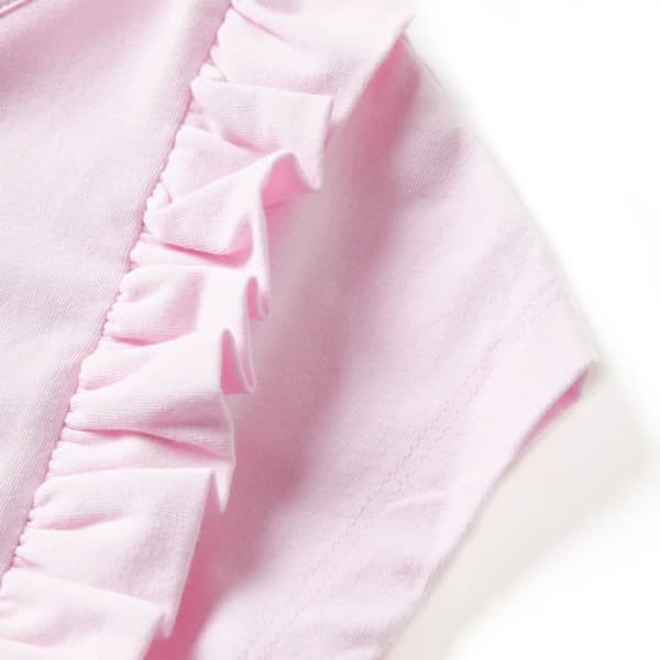 vidaXL Lasten mekko röyhelöillä vaaleanpunainen 140