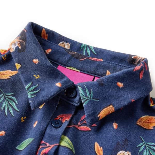 vidaXL Lasten pitkähihainen mekko laivastonsininen 104