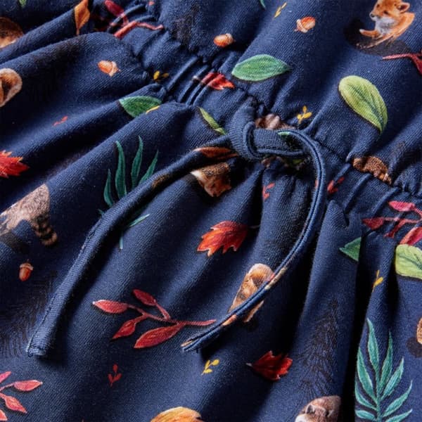 vidaXL Lasten pitkähihainen mekko laivastonsininen 104