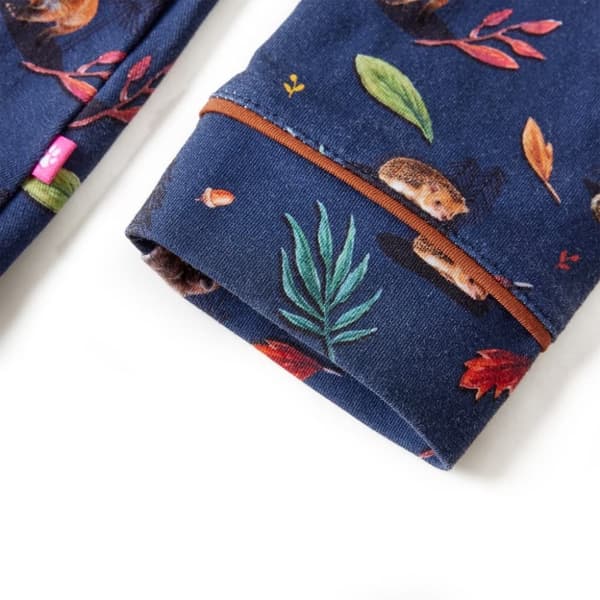 vidaXL Lasten pitkähihainen mekko laivastonsininen 104