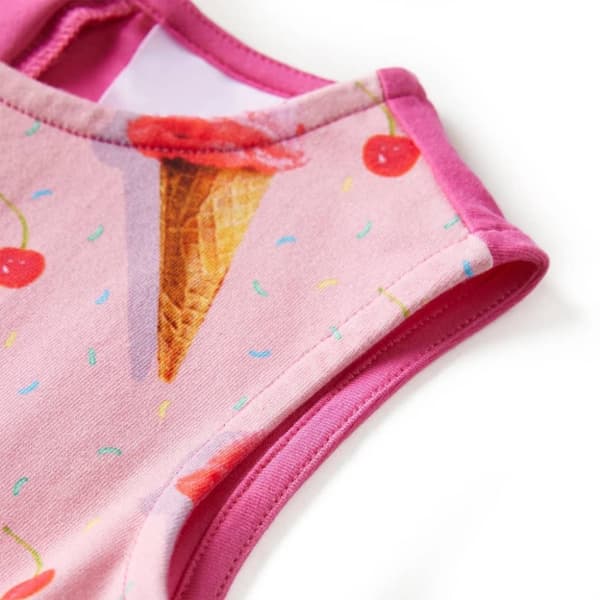 vidaXL Lasten mekko kirkas pinkki 116