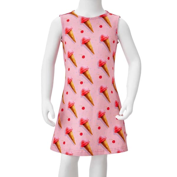 vidaXL Lasten mekko kirkas pinkki 116