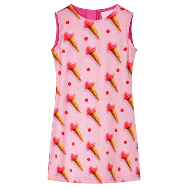 vidaXL Lasten mekko kirkas pinkki 116