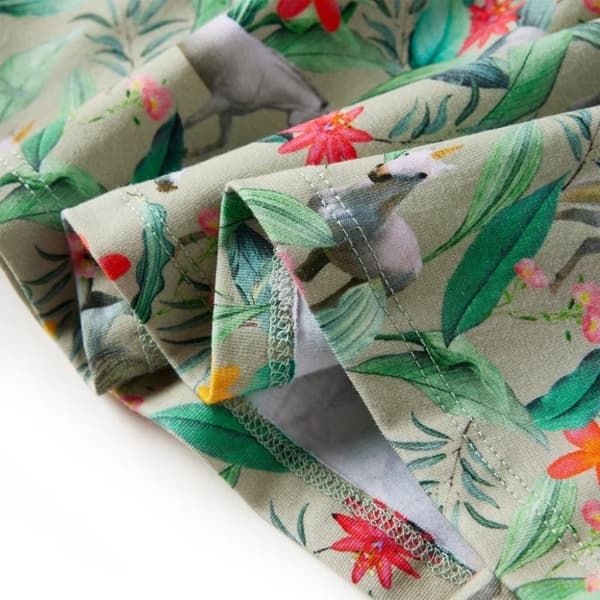 vidaXL Lasten mekko röyhelöhihoilla v.khaki 92