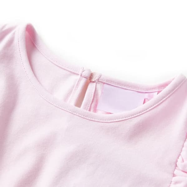 vidaXL Lasten mekko röyhelöillä vaaleanpunainen 116