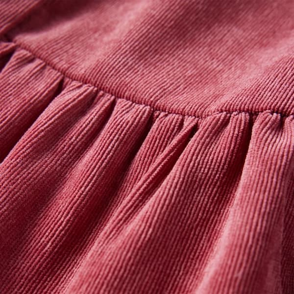 vidaXL Lasten pitkähihainen mekko vakosametti vanha roosa 128