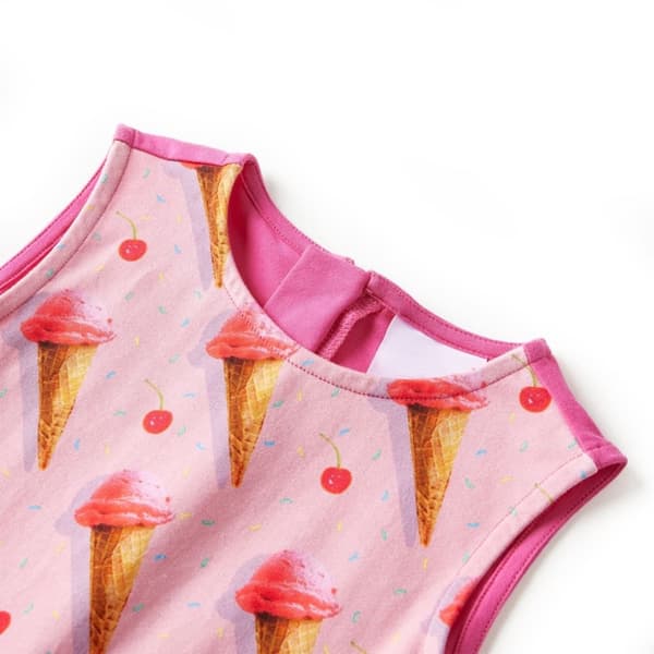 vidaXL Lasten mekko kirkas pinkki 104