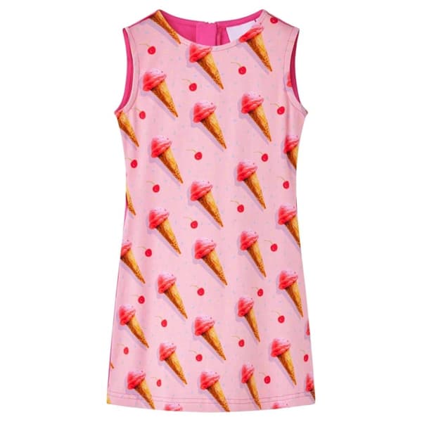 vidaXL Lasten mekko kirkas pinkki 104