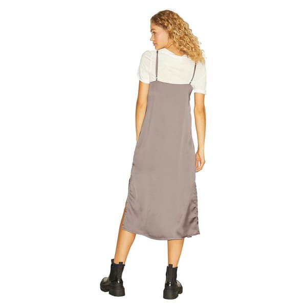 Jack & Jones Tasaton Pitkä Mekko Cleo Satin Pinkki S Nainen