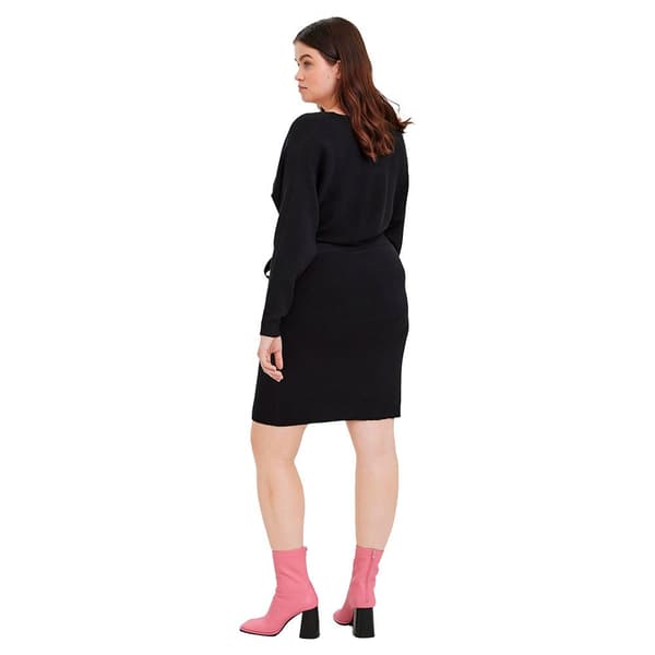 Vero Moda Curve Langærmet Kort Kjole Hollyrem Brun 42-44 Kvinde